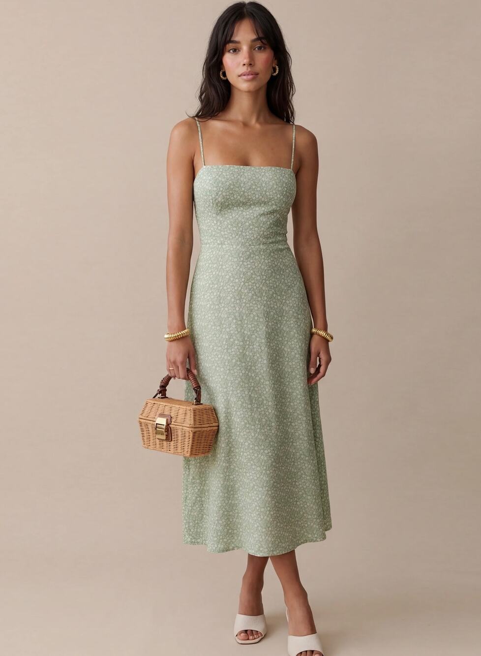 New few moda Kourt Maren green floral dress $147 sz 6